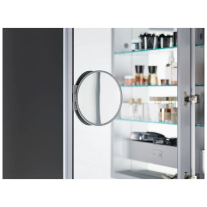 Verdera 20" x 30" Lighted Single Door Medicine Cabinet with Two Shelves, Built-in Outlets and Flip Out Magnifying Mirror - CA Title 24 Compliant