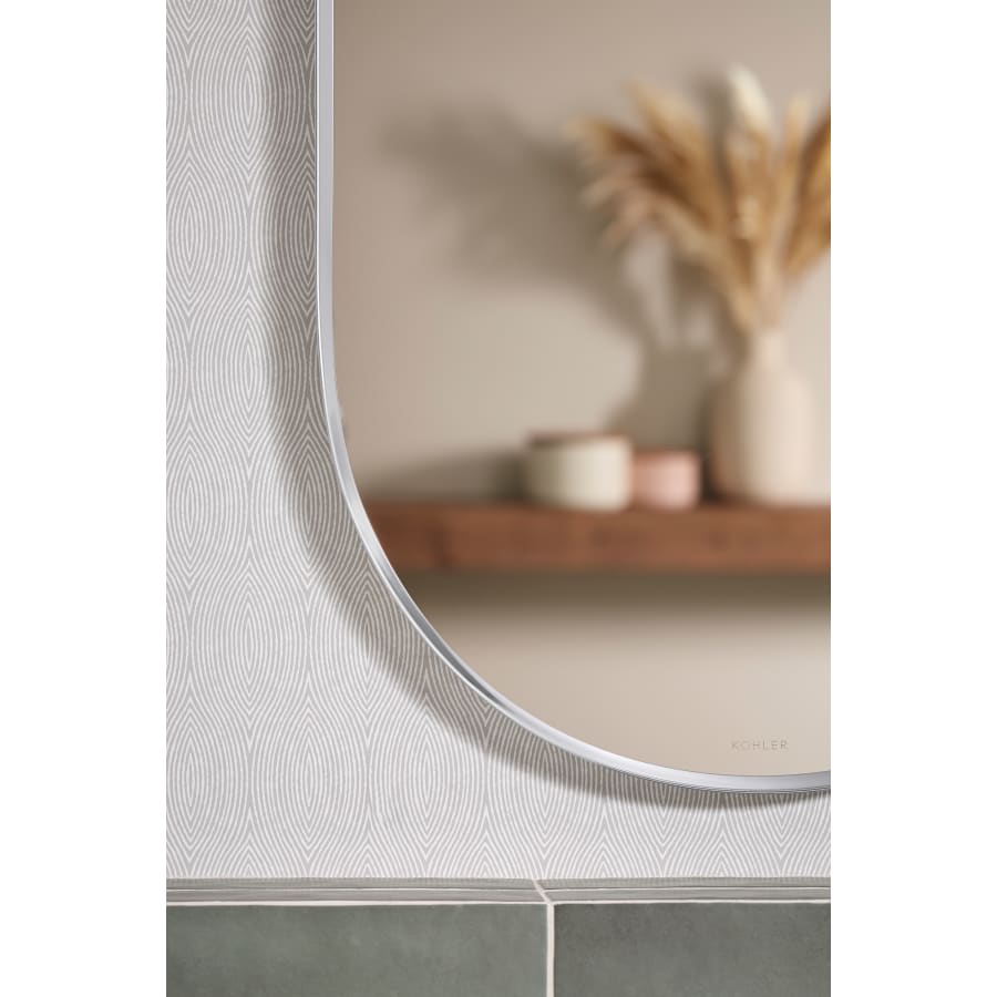 Essential 40-1/16" x 20-1/16" Oval Flat Framed Wall Mounted Bathroom Mirror