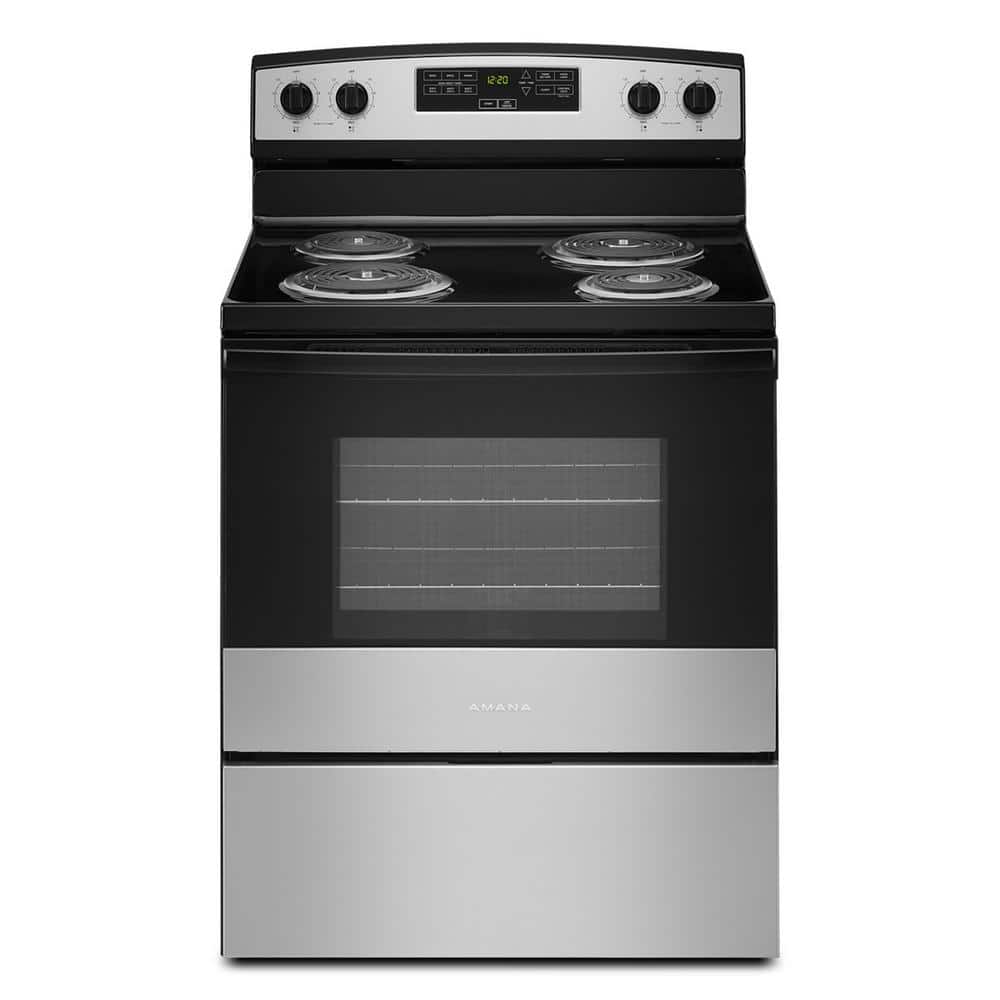 Amana 30"W Electric Coil Range Stainless Steel