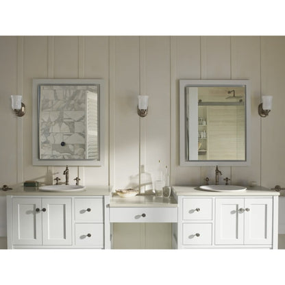 Verdera Collection 24" x 30" Mirrored Medicine Cabinet with Adjustable Magnifying Mirror and Slow Close Door