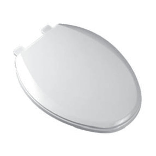 Elongated Closed-Front Toilet Seat with Quick Release and Easy Clean
