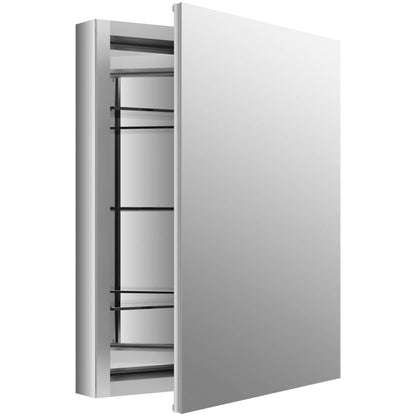 Verdera 30" x 24" Single Door Frameless Medicine Cabinet with Triple Mirror Design and Two-Way Adjustable Hinges