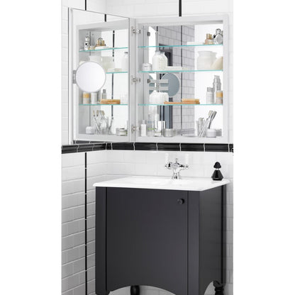 Verdera Collection 24" x 30" Mirrored Medicine Cabinet with Adjustable Magnifying Mirror and Slow Close Door