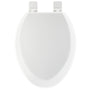 Elongated Closed-Front Toilet Seat with Soft Close and Easy Clean