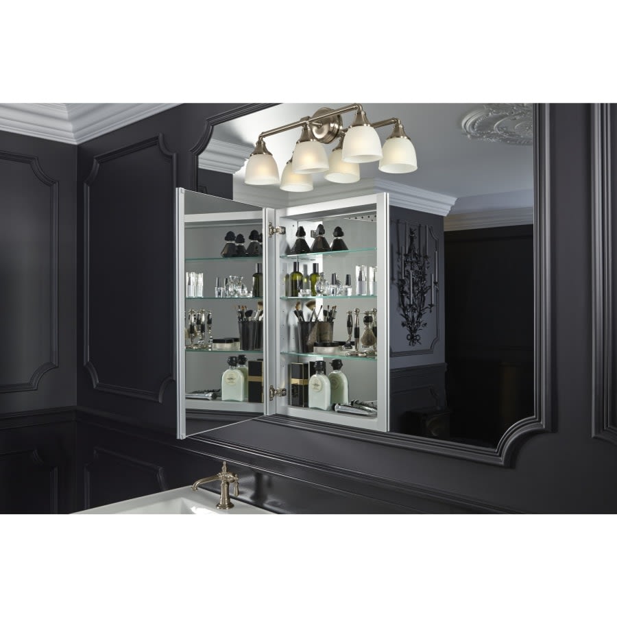 20" x 30" Single Door Reversible Hinge Frameless Mirrored Medicine Cabinet from the Verdera Collection