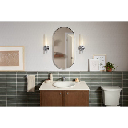 Essential 40-1/16" x 20-1/16" Oval Flat Framed Wall Mounted Bathroom Mirror