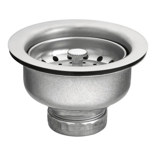 Stainless Steel 3-1/2" Basket Strainer with Drain Assembly