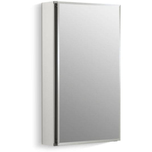 15" x 26" Single Door Reversible Hinge Frameless Mirrored Medicine Cabinet