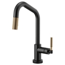 Litze Single Handle Angled Spout SmartTouch Pull Down Kitchen Faucet with Knurled Handle and On/Off Touch Activation - Limited Lifetime Warranty (5 Year on Electronic Parts) - brizo_64063lf_blgl_1@2x.jpg
