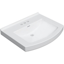 Otter Creek 24" Rectangular Vitreous China Pedestal Bathroom Sink with Overflow and 3 Faucet Holes at 4" Centers - proflo-pf7004wh-3571894@2x.jpg