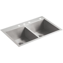 Vault 33" Double Basin Top-Mount/Under-Mount 18-Gauge Stainless Steel Kitchen Sink with SilentShield and Bottom Sink Rack - wf9phub67nyfataxdxet@2x.jpg