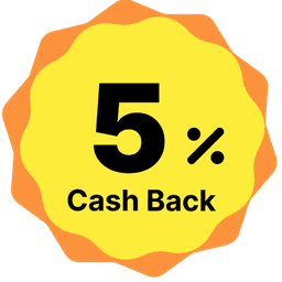 Get Up to 5% Cashback
