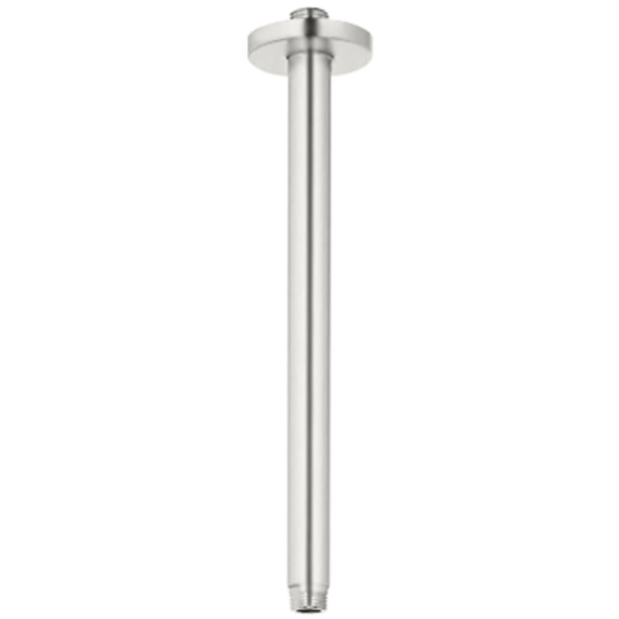 Rainshower 12" Ceiling Shower Arm with Flange and 1/2" Threaded Connection for Grohe Shower Heads - 28492BrushedNickel@2x.jpg