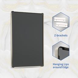 24x36 Inch Brushed Nickel Bathroom Mirror, Brushed Silver Metal Frame Mirror, Rounded Rectangle Silver Bathroom Vanity Mirror, Tempered Glass, Anti-Rust, Hangs Horizontally or Vertically - 71pE3HP0BeL._AC_SL1500@2x.jpg