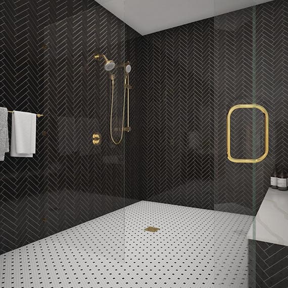 Color Story Mosaics White / Black / Matte Hexagon 1.5X1.5 Matte - AO_ConradBrick_RES_02_CS60_web@2x.jpg