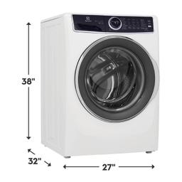 4.5 cu. ft. Stackable Front Load Washer in White with LuxCare Plus Wash System, Pure Rinse and 15-minute Fast Wash - ELFW7537AW_Dimensions@2x.jpg