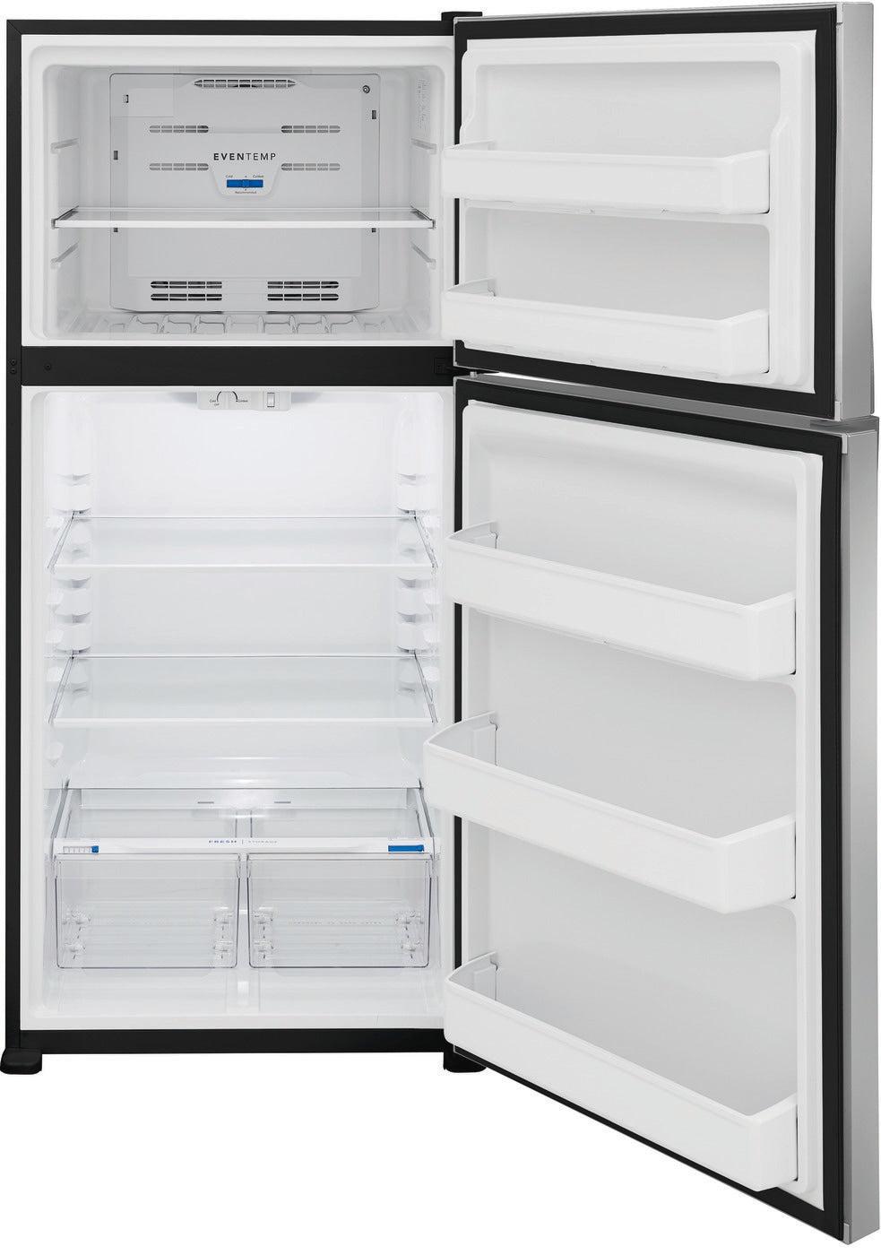 30 in. 20 cu. ft. Freestanding Top Freezer Refrigerator in Stainless Steel Energy Star - FFHT2022AS-OE@2x.jpg