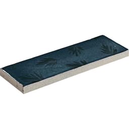 Rice Blu Deco Leaf Rectangle 2X6 Glossy - MZ_RC54_2x6_Blu_DecoroLeaf_Angle@2x.jpg