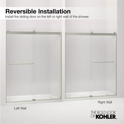 Revel 76â High x 59-5/8" Wide Sliding Shower Door with Crystal Clear Glass, Towel Bar and CleanCoat Technology - a1bl7qhexwt7ttgzn3tj@2x.jpg