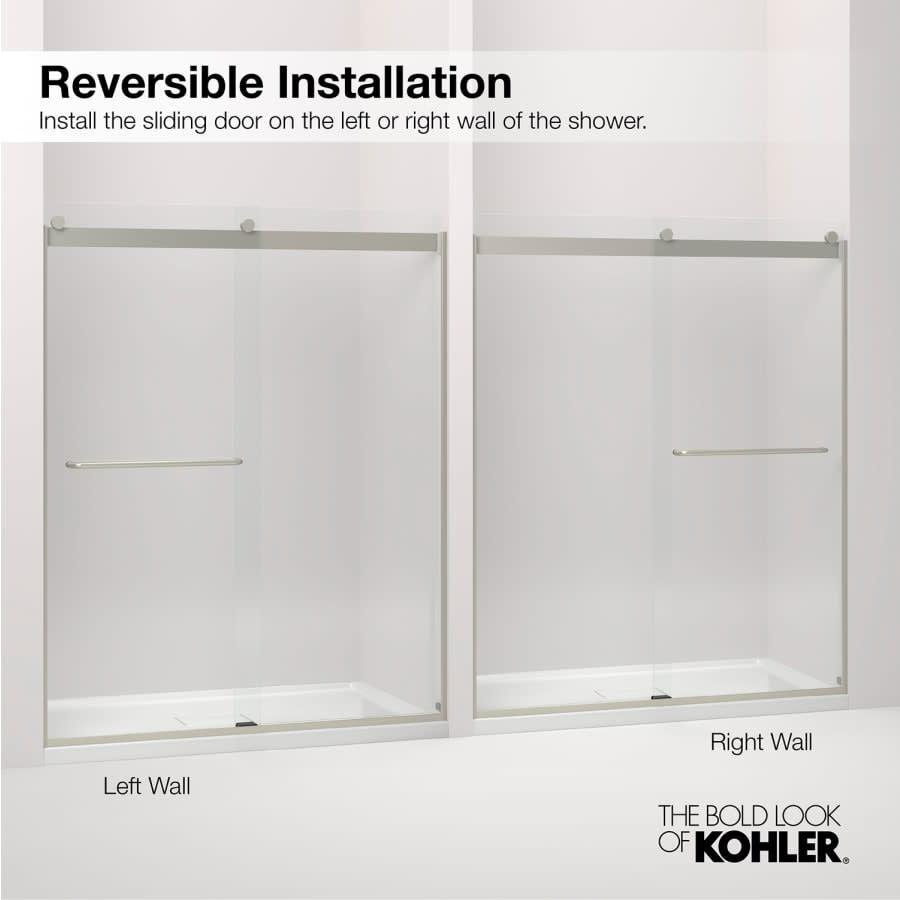Revel 76â High x 59-5/8" Wide Sliding Shower Door with Crystal Clear Glass, Towel Bar and CleanCoat Technology - a1bl7qhexwt7ttgzn3tj@2x.jpg