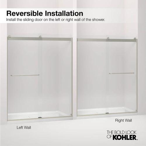 Revel 76â High x 59-5/8" Wide Sliding Shower Door with Crystal Clear Glass, Towel Bar and CleanCoat Technology - a1bl7qhexwt7ttgzn3tj_x500.jpg