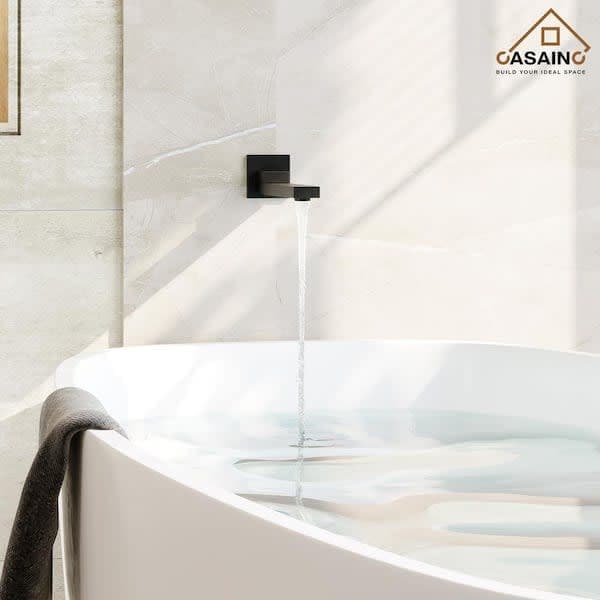 CASAINC 1-Handle 3-Spray Pattern 12 in. Wall Mount Shower Set Shower Head, Tub and Shower Faucet, Matte Black (Valve Included) WF-W98103H-12 - a2efggw07apatawagzpt@2x.jpg