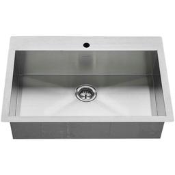 Edgewater 33" Single Basin Stainless Steel Kitchen Sink for Drop In or Undermount Installations with Single Faucet Hole - Drain Included - a3jwfmd65phahvoy2nxk_800x500@2x.jpg