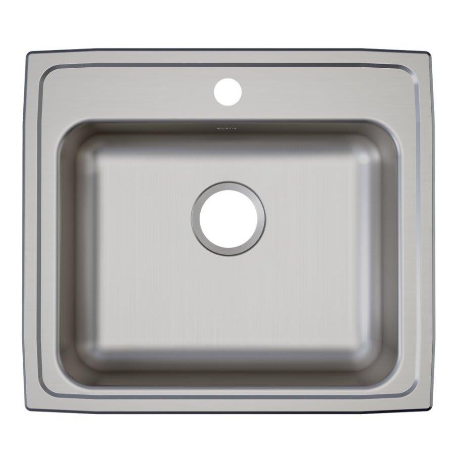 Lustertone™ Classic Single Bowl Kitchen Sink, Top Mount, ADA, 22 x 19-1/2 in, 5-3/8 in Bowl Depth, 1-Hole, 18 ga Lustrous Satin Steel, Stainless - a5a7744ug22x97q7onwu@2x.jpg