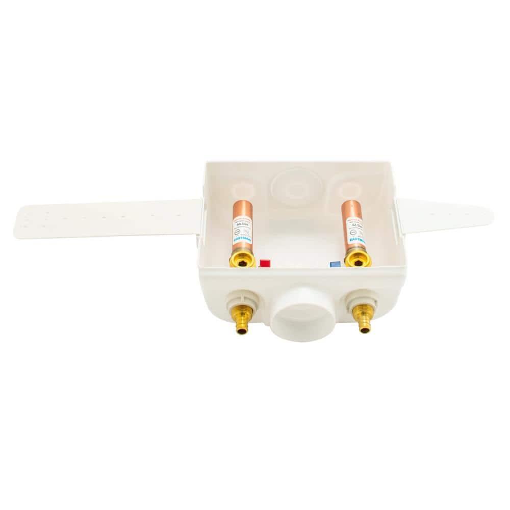 1/2 in. Crimp PEX Plastic Center Drain Washing Machine Outlet Box with Hammer Arrestors - a5oq7xu6ymk5hekqzjst@2x.jpg