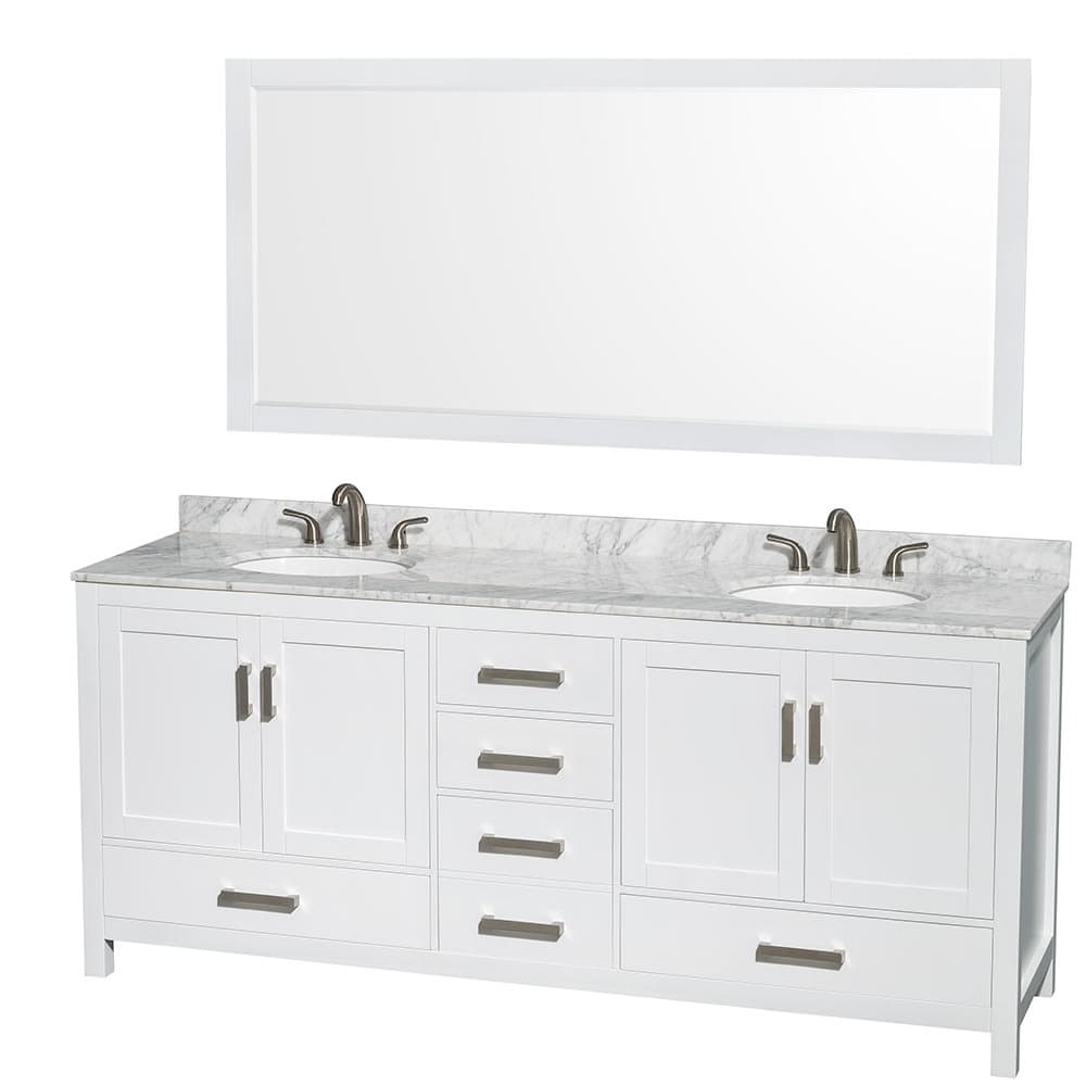 Sheffield Double Bathroom Vanity - 80W x 35H x 22D
