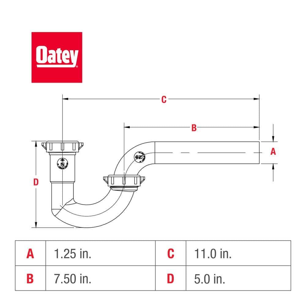 1-1/4 in. White Plastic Sink Drain P- Trap - a81jerlxmhwlfznlr5om@2x.jpg