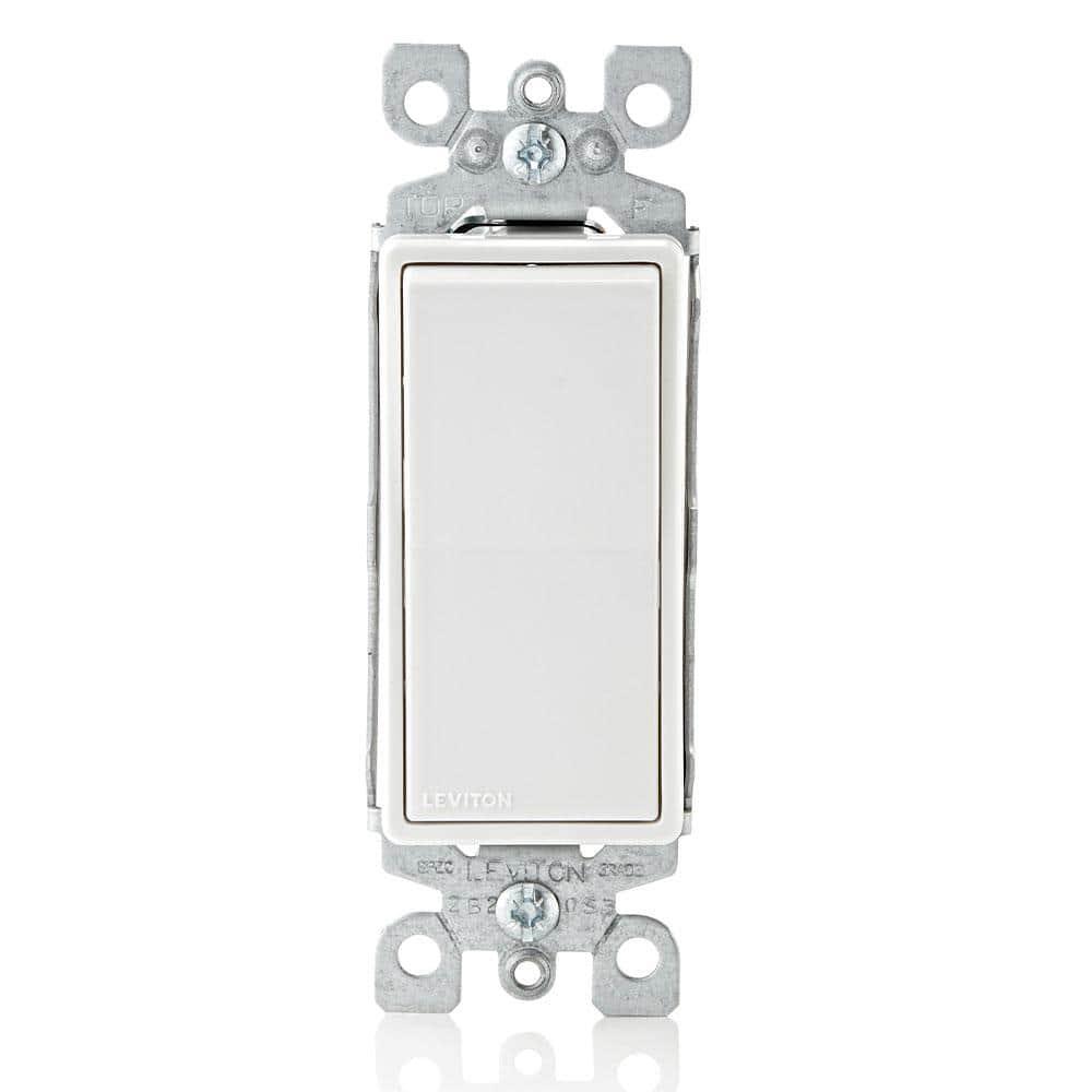 Decora 15 Amp Single Pole Rocker AC Quiet Light Switch, White (10-Pack) - aaup9hqonlunkiv1rs6e@2x.jpg