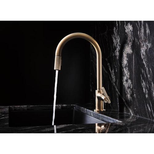 Litze Single Handle Arc Spout Pull Down Kitchen Faucet with Knurled Handle - Limited Lifetime Warranty - abepixefkvrvuyj8ihzb_x500.jpg