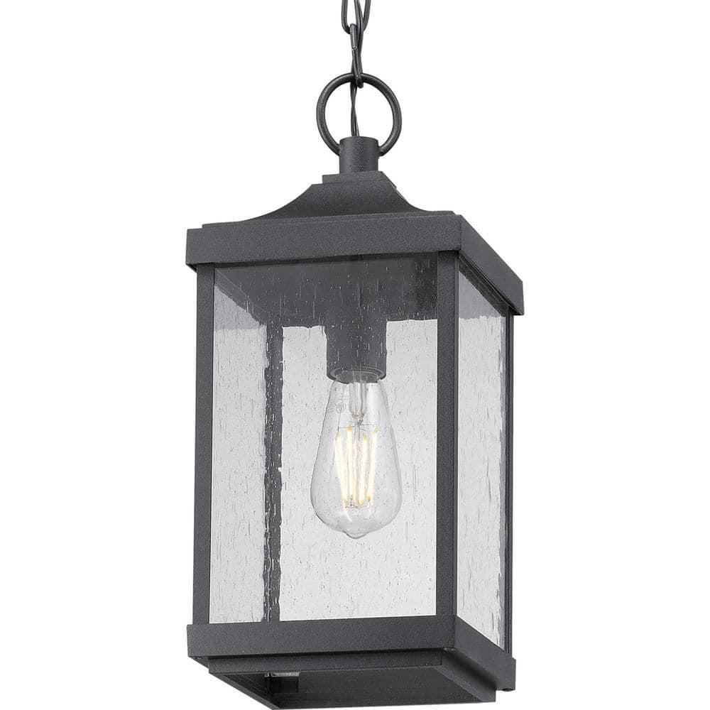 Park Court 1-Light Textured Black Traditional Outdoor Pendant Light with Clear Seeded Glass - abgm58wthffbeuf8rjuu@2x.jpg