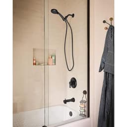 MOEN Meena Single Handle 4-Spray 4 in. Tub and Shower Faucet 1.75 GPM in. Matte Black (Valve Included) 82618BL - ablkdpjz22iz3uouyynh@2x.jpg