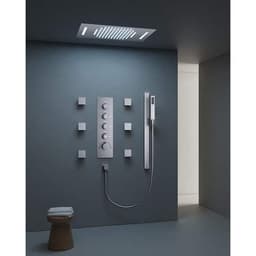 YAWWALK Thermostatic 15-Spray Ceiling Mount 23 x 15 in. Rectangle LED Mood Lighting Shower System with Valve in Brushed Nickel CR1-S025-NI-1 - acynmy21itnvptvwfsnv@2x.jpg