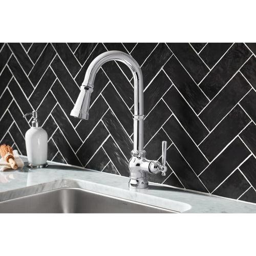 Paterson 1.5 GPM Single Hole Pull Down Kitchen Faucet with Duralast Cartridge and Reflex, PowerBoost, and Duralock Technologies - adumgqkvvzd5hdab0pvi_x500.jpg