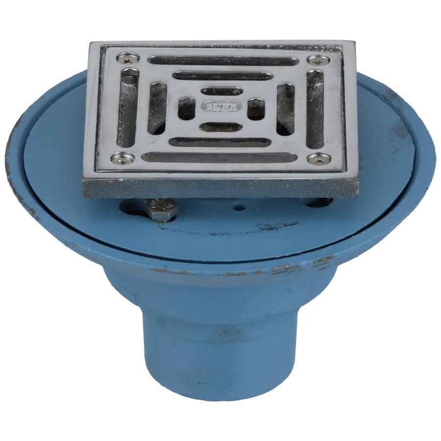 FD2254 Floor Drain, 2 in Outlet, No Hub, 4-3/16 in Square Brass Top - ag6glqz6jnllp7audwip@2x.jpg