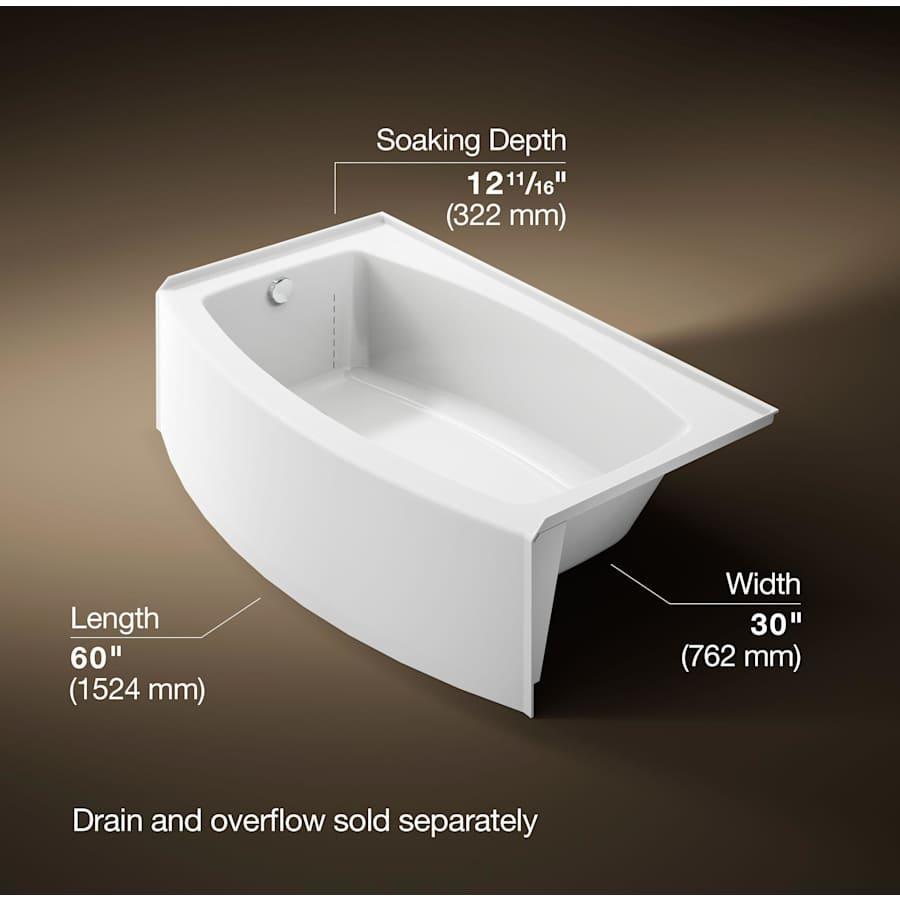 Expanse Bath Tub 60" x 30" - 36" Acrylic Soaking for Three Wall Alcove Installations with Integral Curved Apron and Left Drain - agkfhrrmgr9pjxz9oww0@2x.jpg