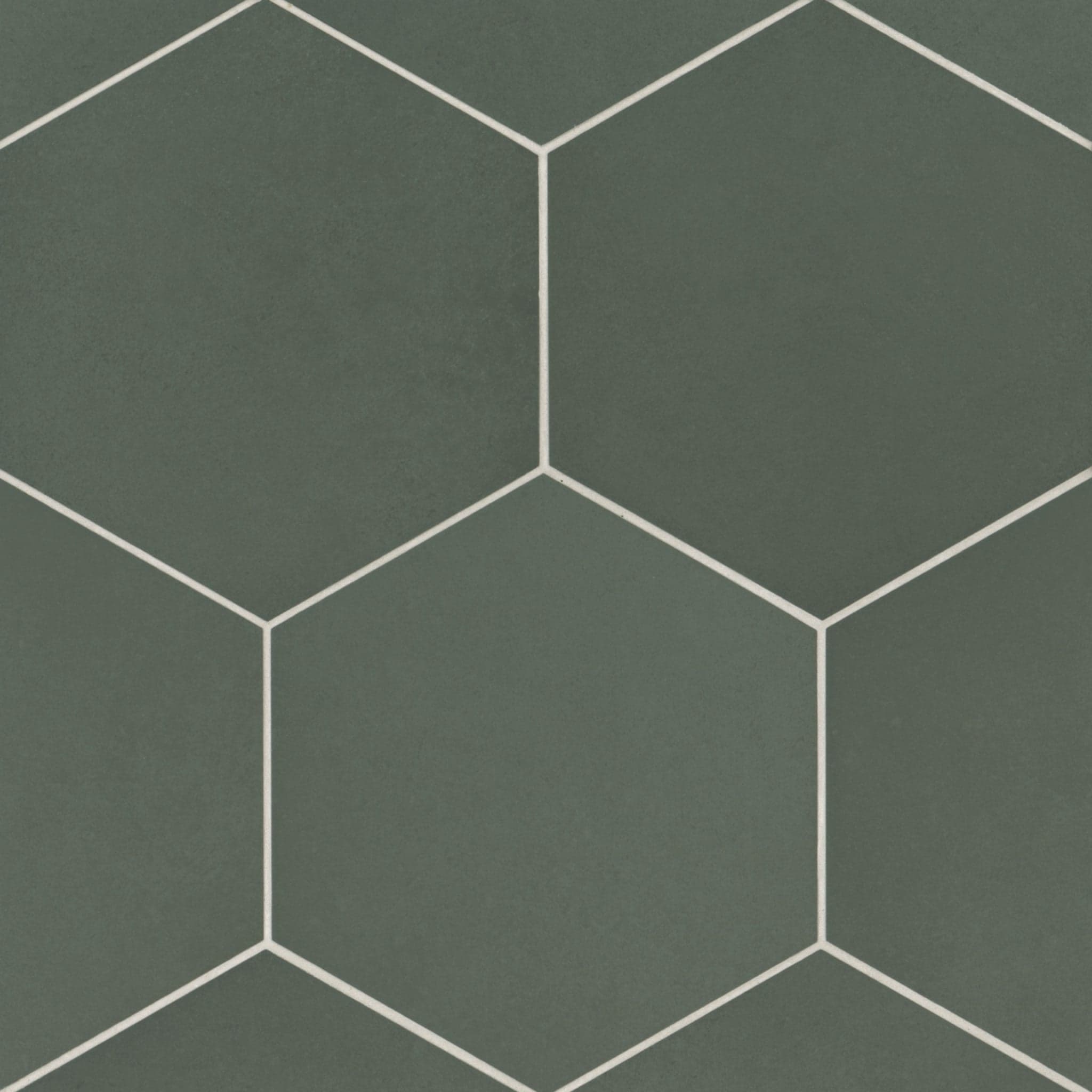 Makoto 10" x 11.5" Hexagon Matte Porcelain Tile in Midori Green