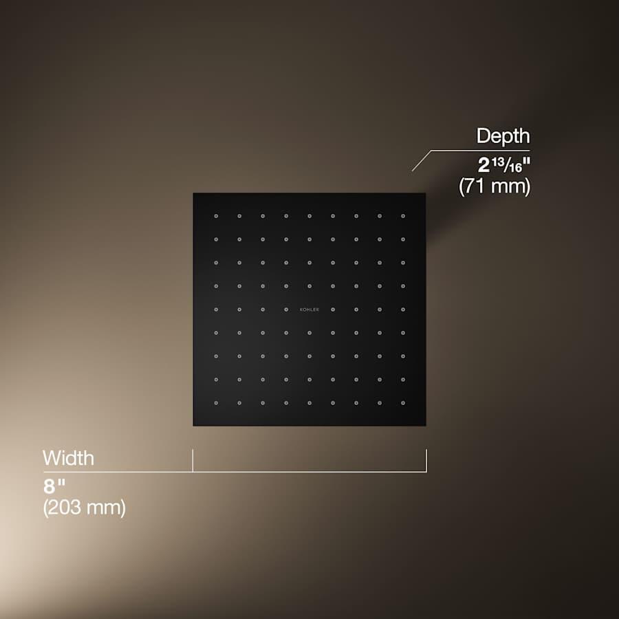 Contemporary Square 8" Single Function 2.5 GPM Rainhead with MasterClean Sprayface and Katalyst Air-Induction Technology - aj134yxyplfagmrnehbe@2x.jpg