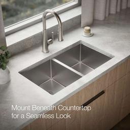 Strive 32" Double Basin Undermount 16-Gauge Stainless Steel Kitchen Sink with SilentShield - aj78ojnryfechwitz5dk@2x.jpg