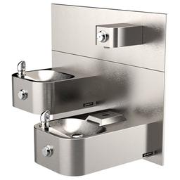 Wall-Mounted Bi-Level Fountain Less Mounting Plate In/Out ADA Vandal-Resistant Satin Stainless Steel - ajwmiqssoalcfoynujkh@2x.jpg