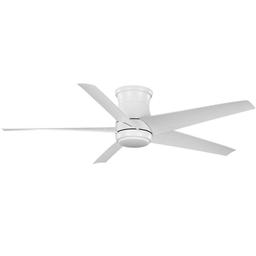 Mena 54 in. White Color Changing LED Indoor/Outdoor Hugger Matte White Ceiling Fan with Light and Remote - apnujrf92iacznxacsfh@2x.jpg