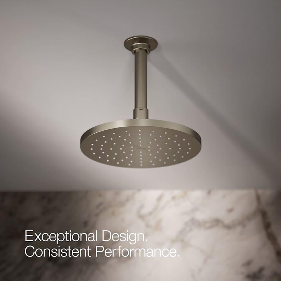 Contemporary Round 8" Single Function 2.5 GPM Rainhead with MasterClean Sprayface and Katalyst Air-Induction Technology - aps5tinsg6urkomgcpus@2x.jpg