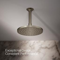 Contemporary Round 8" Single Function 2.5 GPM Rainhead with MasterClean Sprayface and Katalyst Air-Induction Technology - aps5tinsg6urkomgcpus@2x.jpg