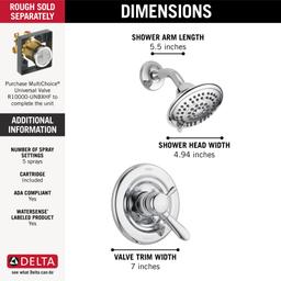 Lahara Monitor 17 Series Dual Function Pressure Balanced Shower Only with Integrated Volume Control - Less Rough-In Valve - avpdd10gblri67trykgs@2x.jpg
