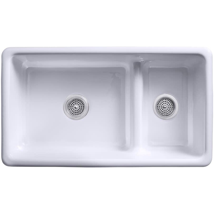 Iron/Tones 33" Undermount Smart Divide Double Basin Enameled Cast Iron Kitchen Sink - ayilqavtwrksevpcpkei@2x.jpg