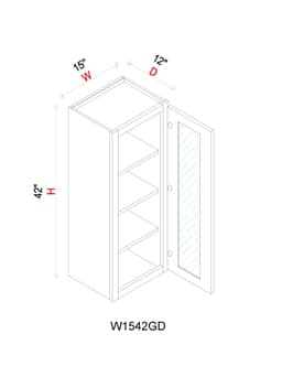 Wall Cabinet - 15"W x 42"H x 12"D Glass Door Only - azyhlzwx7agrtbfwhphz@2x.jpg