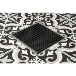 Designline 4 in. x 4 in. Stainless Steel Square Shower Drain with Square Pattern Drain Cover in Matte Black - b62jt7qooulurhfhkdzz@2x.jpg
